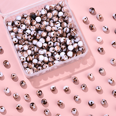 300Pcs Opaque Acrylic Beads SACR-YW0001-89G-1
