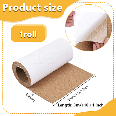 Cork Insulation Roll AJEW-WH0709-220A-1-1