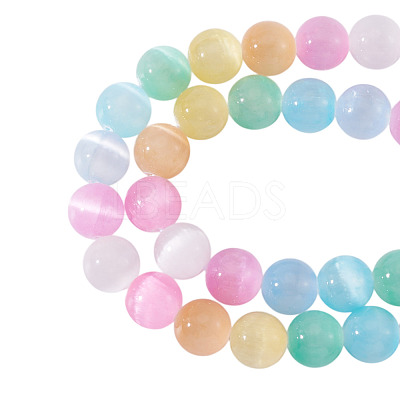 1 Strand Natural Selenite Beads Strands G-TA0002-88A-1