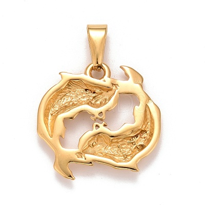 Ion Plating(IP) 304 Stainless Steel Pendants X-STAS-D165-14G-10-1