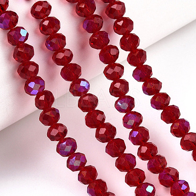 Electroplate Glass Beads Strands LS-EGLA-A034-T10mm-L20-1