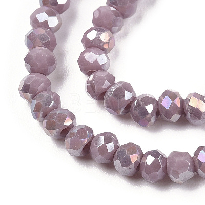 Electroplate Glass Beads Strands EGLA-A034-P2mm-B19-1