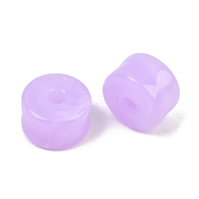 Two-Color Opaque Acrylic Imitation Gemstone Beads AC-CBA3EFE-02O-1