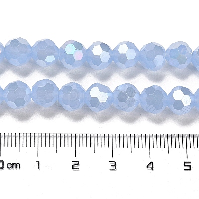 Imitation Jade Glass Beads Stands EGLA-A035-J8mm-B03-1