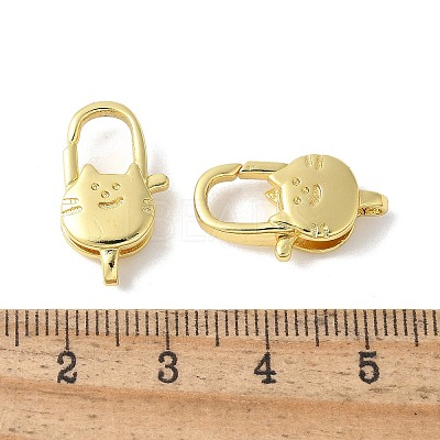 Brass Lobster Claw Clasps KK-F893-12G-02-1