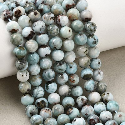 Natural Larimar Beads Strands GG-CBA19D6-A01-6mm-1