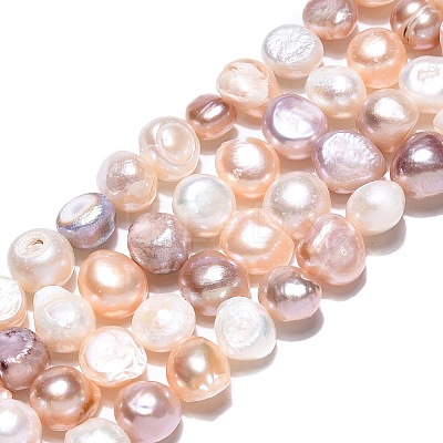 Natural Cultured Freshwater Pearl Beads Strands X-PEAR-N014-08E-01-1