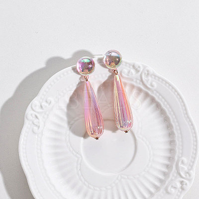 Teardrop Resin Dangle Stud Earrings WGCAAC8-03-1