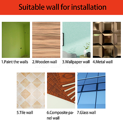 Acrylic Mirror Wall Stickers Decal DIY-CN0001-13A-U-1