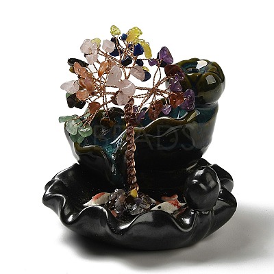 Gemstone Chips Tree Decorations AJEW-P120-A02-1