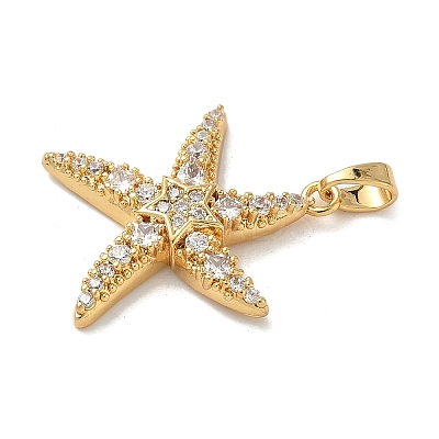 Brass Micro Pave Cubic Zirconia Pendants KK-K305-11C-G-1