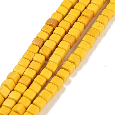 Synthetic Turquoise Beads Strands X-TURQ-G108-4x4mm-06-1