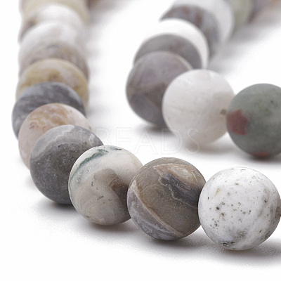 Natural Bamboo Leaf Agate Beads Strands X-G-T106-026-1