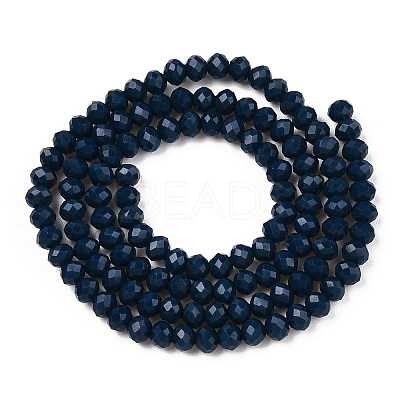 Opaque Solid Color Glass Beads Strands EGLA-A034-P10mm-D16-1