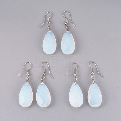 Opalite Dangle Earrings EJEW-P150-A02-1