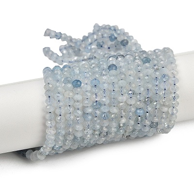 Natural Aquamarine Beads Strands G-L587-B02-01-A-1