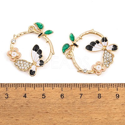 Rack Plating Alloy Enamel Pendants FIND-A040-04KCG-04-1