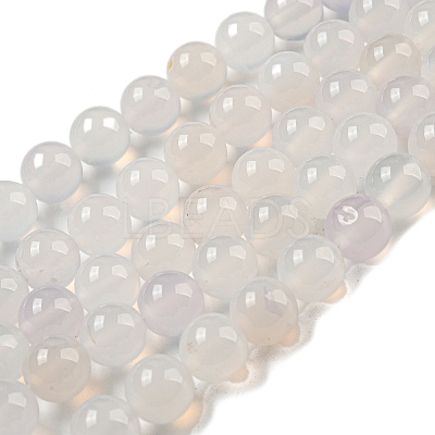 Natural White Agate Beads AGAT-8D-16-1