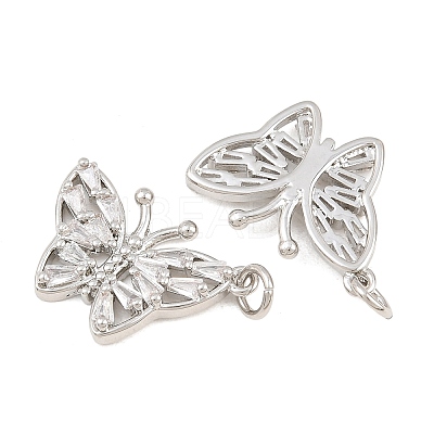 Brass Micro Pave Cubic Zirconia Pendants CU-CBA908F-05P-06-1