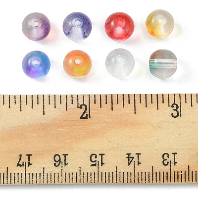 120Pcs 8 Colors Glass Beads GLAA-FS0001-42-1