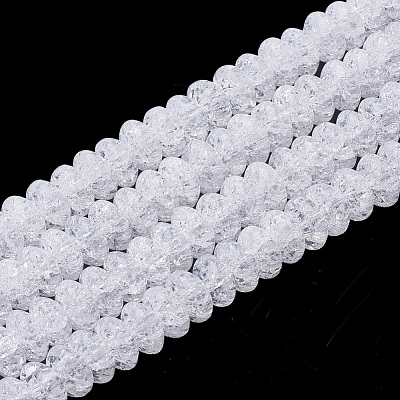 Synthetic Crackle Quartz Beads Strands G-S285-08-1