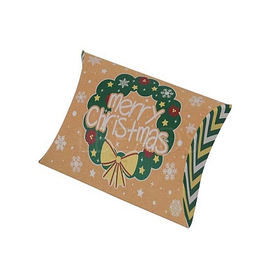 Christmas Theme Cardboard Candy Pillow Boxes CON-G017-02I-1