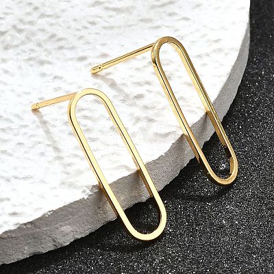 Brass Stud Earrings KK-T038-484B-1