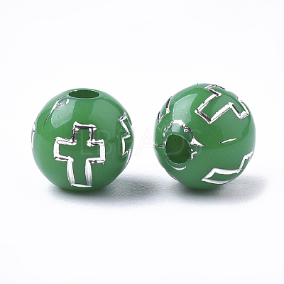 Plating Acrylic Beads PACR-Q113-10H-1