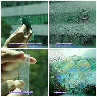 2PCS 2 Styles PVC Stickers Colorful Window Stickers 3D Laser Bat Static Glass Window Stickers JX825A-1