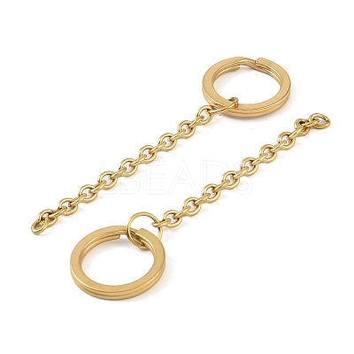 Ion Plating(IP) 304 Stainless Steel Split Key Ring Clasps STAS-L226-009A-G-1