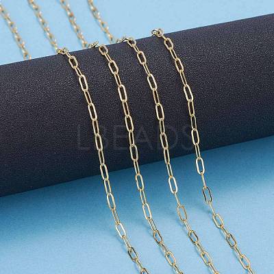 3.28 Feet Soldered Brass Paperclip Chains X-CHC-G005-06G-1