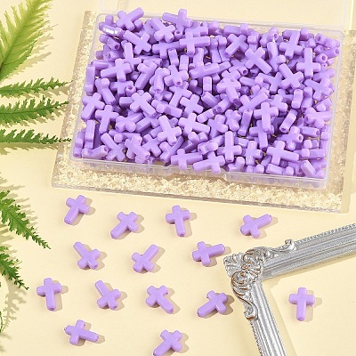200Pcs Opaque Acrylic Beads SACR-FS0001-39F-1