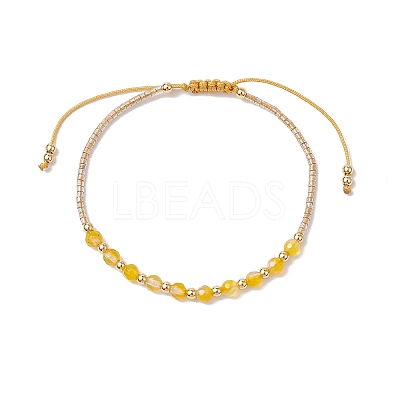 7Pcs Natural Gemstone Braided Beaded Bracelets BJEW-JB11420-1