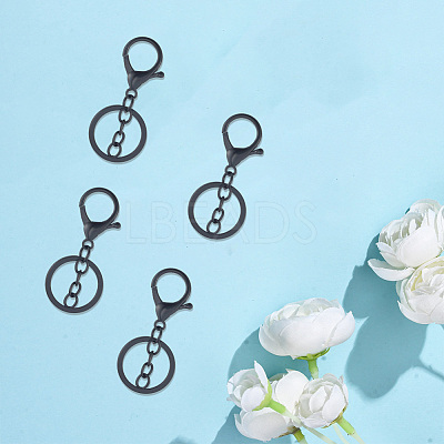24Pcs Alloy Keychain Clasps KEYC-SC0001-82EB-1