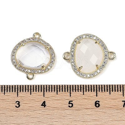 Natural Quartz Crystal Faceted Oval Links G-B126-01G-08-1