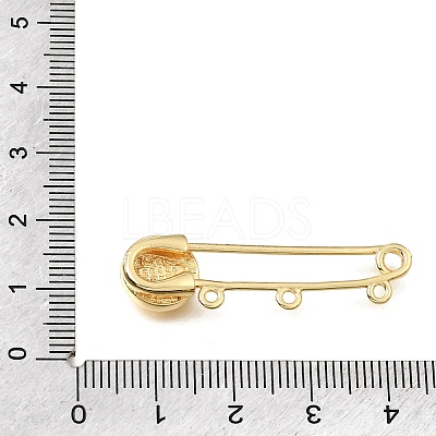Saint Benedict Brass Safety Pins Brooch Findings KK-E802-41A-G-1