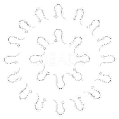 100Pcs Transparent Resin Earring Hooks RESI-AR0001-26-1