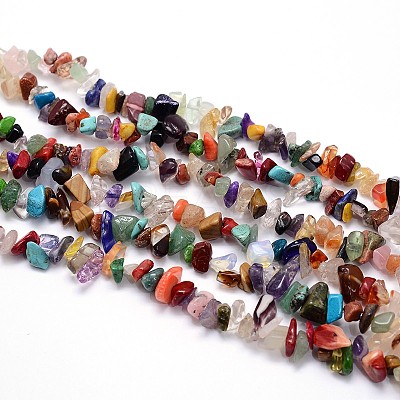 Mixed Stone Beads Strands G-O049-C-13-1