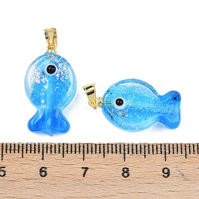 Handmade Dichroic Foil Lampwork Pendants X1-DICH-G001-01G-09-1
