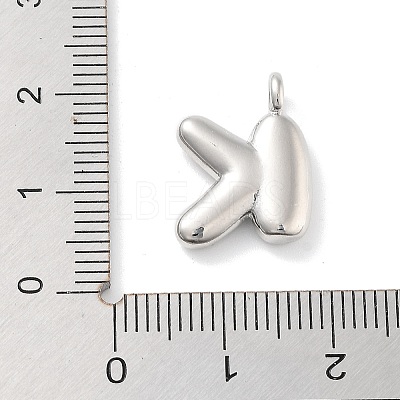 Rack Plating Brass Balloon Letter Pendants KK-C050-01P-K-1