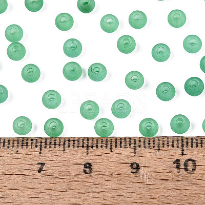 FGB Frosted Transparent Glass Seed Beads SEED-N013-02A-09-1