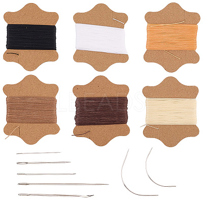 6 Bundles 6 Colors Waxed Cotton Cords OCOR-CY0001-96-1