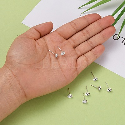 925 Sterling Silver Ear Stud Findings STER-K167-043D-S-1