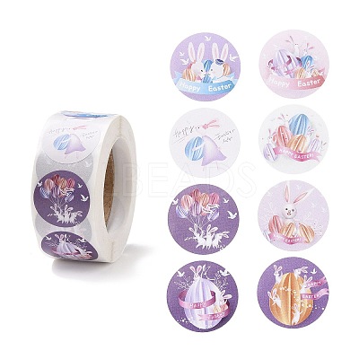 8 Patterns Easter Theme Self Adhesive Paper Sticker Rolls X1-DIY-C060-03F-1
