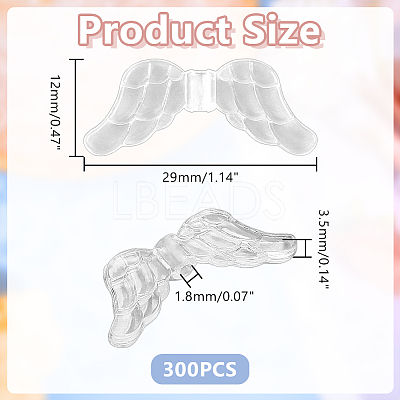 300Pcs Transparent Acrylic Beads TACR-HY0001-08-1