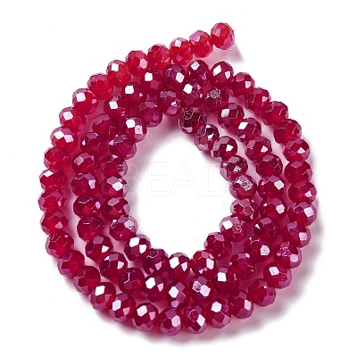 Baking Electroplate Glass Beads Strands DGLA-A039-J10mm-B02-1