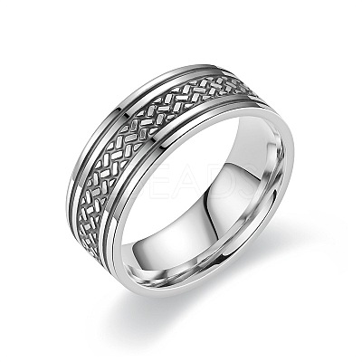201 Stainless Steel Scale Pattern Finger Rings for Men FS-WGDD078-05-1