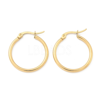 Ion Plating(IP) 304 Stainless Steel Hoop Earrings X-EJEW-N0016-11G-C-1