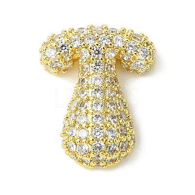 Rack Plating Brass Clear Cubic Zirconia Pendants KK-S378-01G-T-1