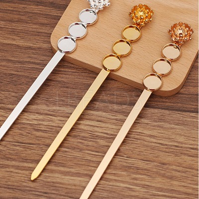 Brass Hair Stick Findings OHAR-WH0022-02B-1
